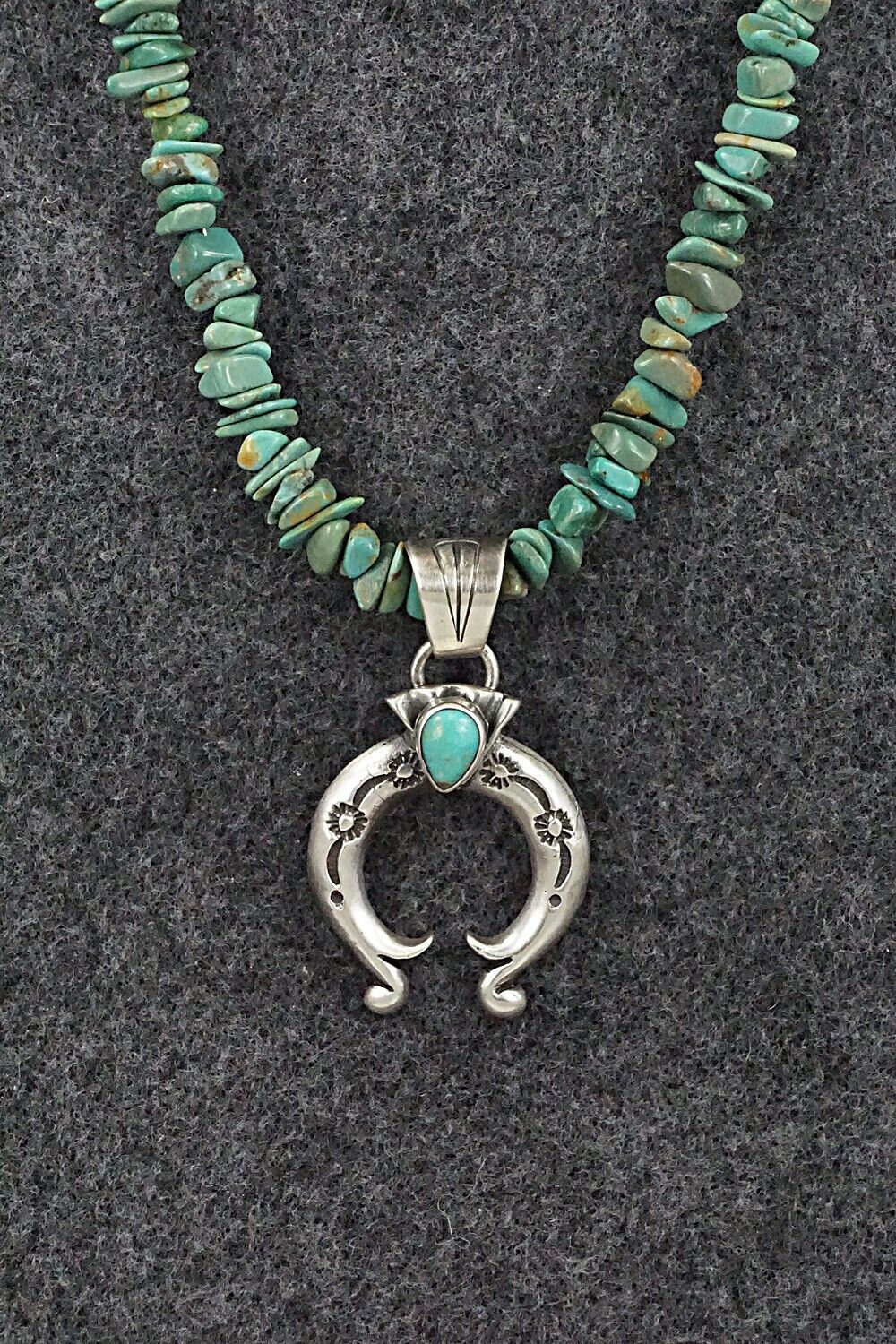 Turquoise & Sterling Silver Necklace 17" - Louise Joe