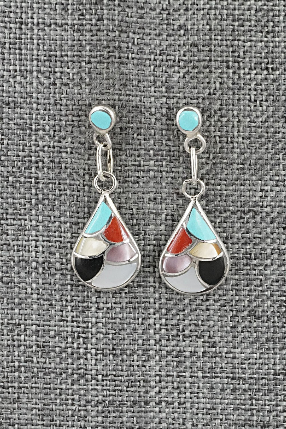 Multi-Stone & Sterling Silver Earrings - Orena Leekya
