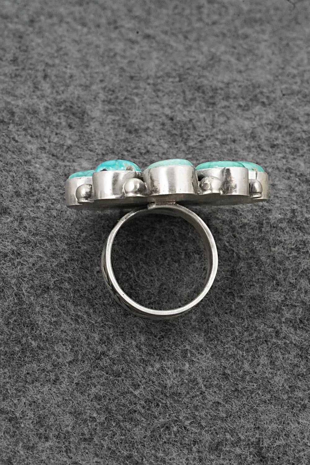 Turquoise & Sterling Silver Ring - Paul Livingston - Size Adjustable