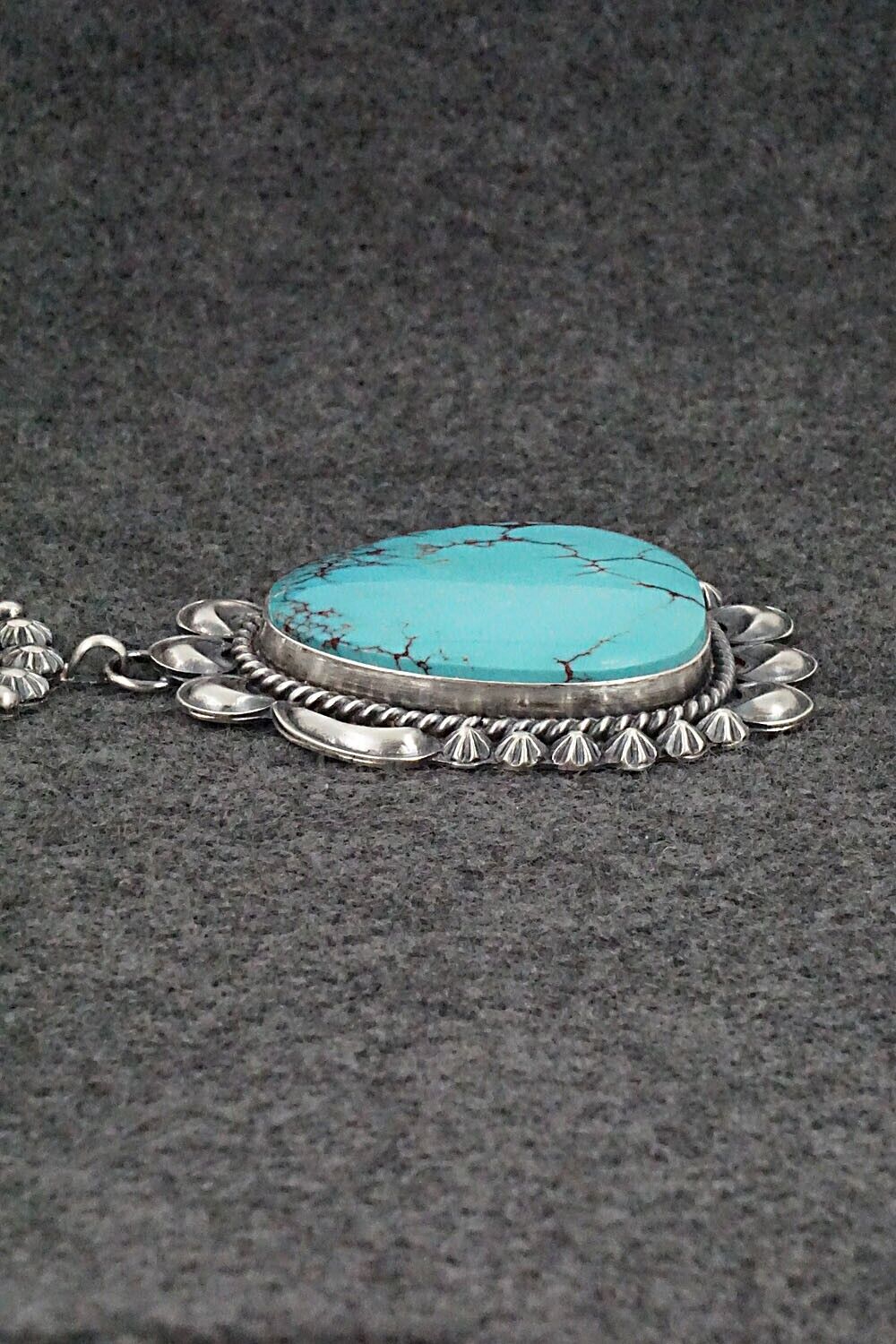 Turquoise & Sterling Silver Pendant - Raymond Delgarito