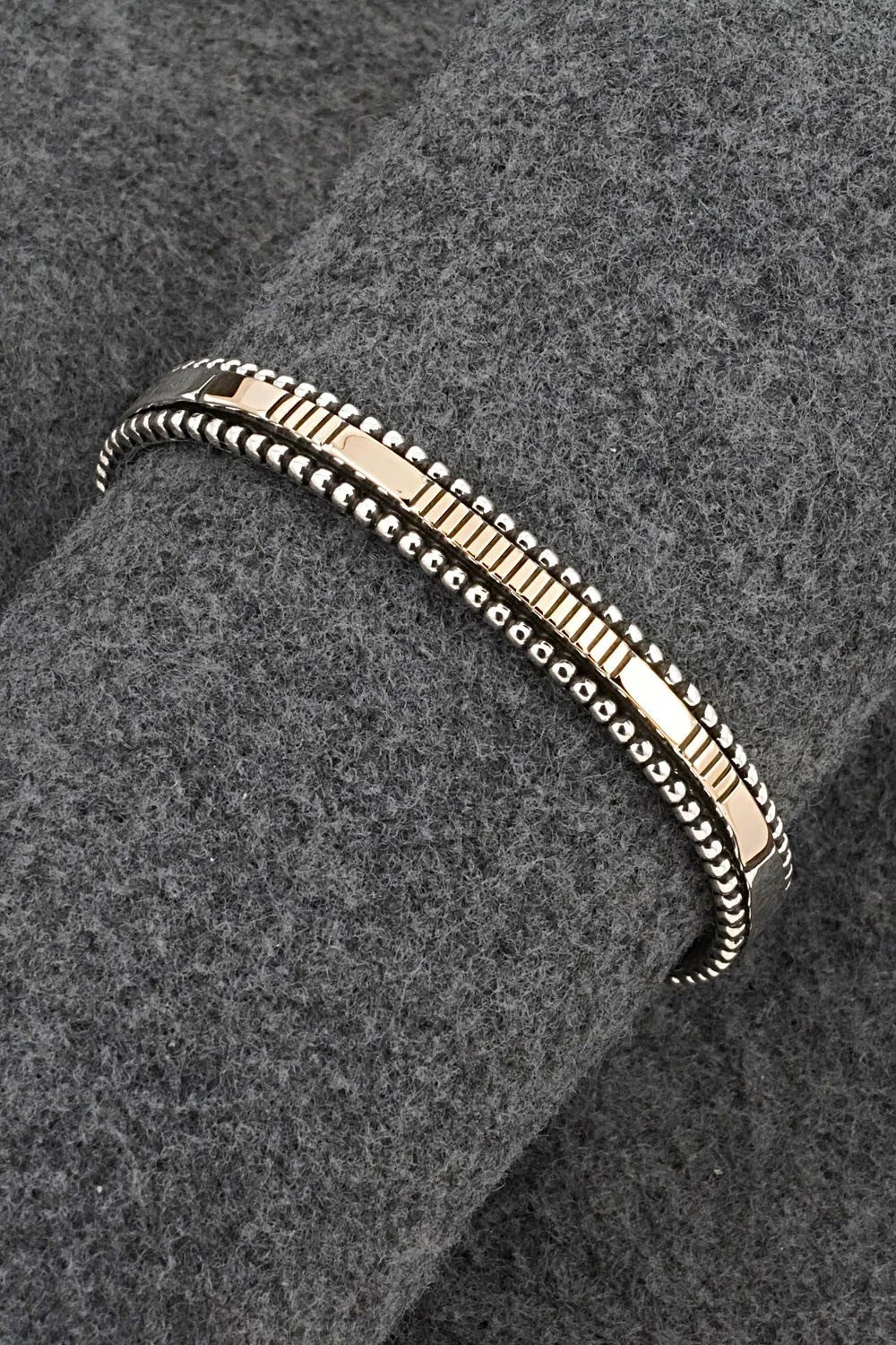 Sterling Silver and 14k Gold Bracelet - Jonathan Nez