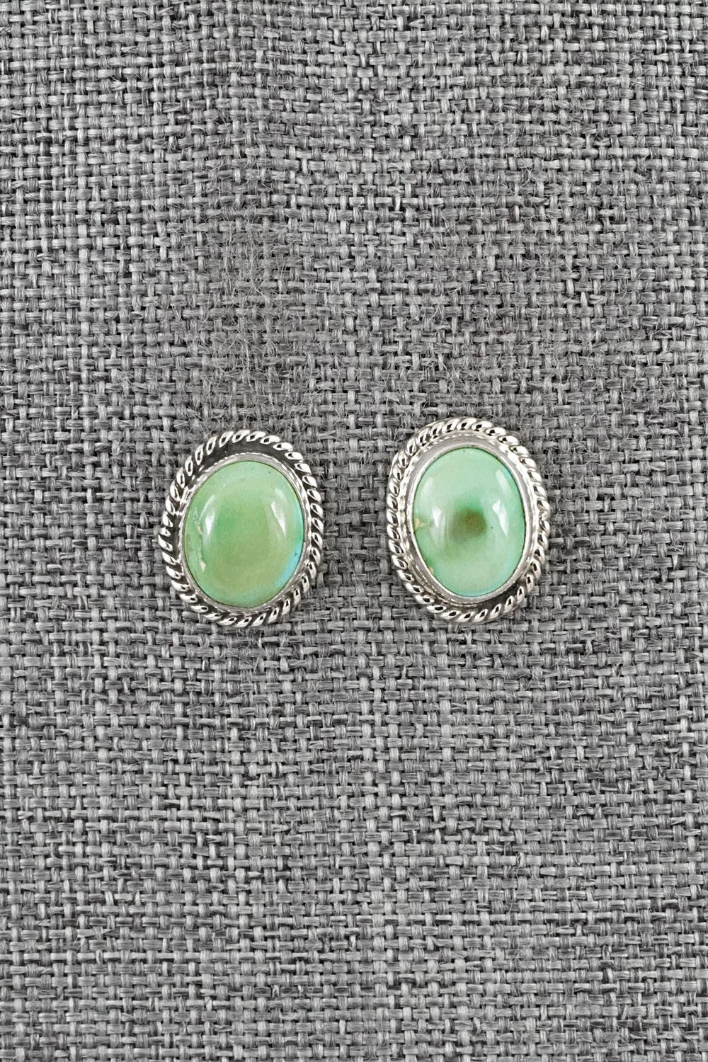 Turquoise & Sterling Silver Earrings - Eugene Gruber