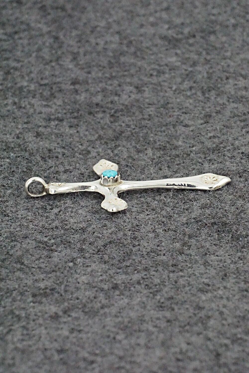 Turquoise & Sterling Silver Pendant - Thomas Johnson