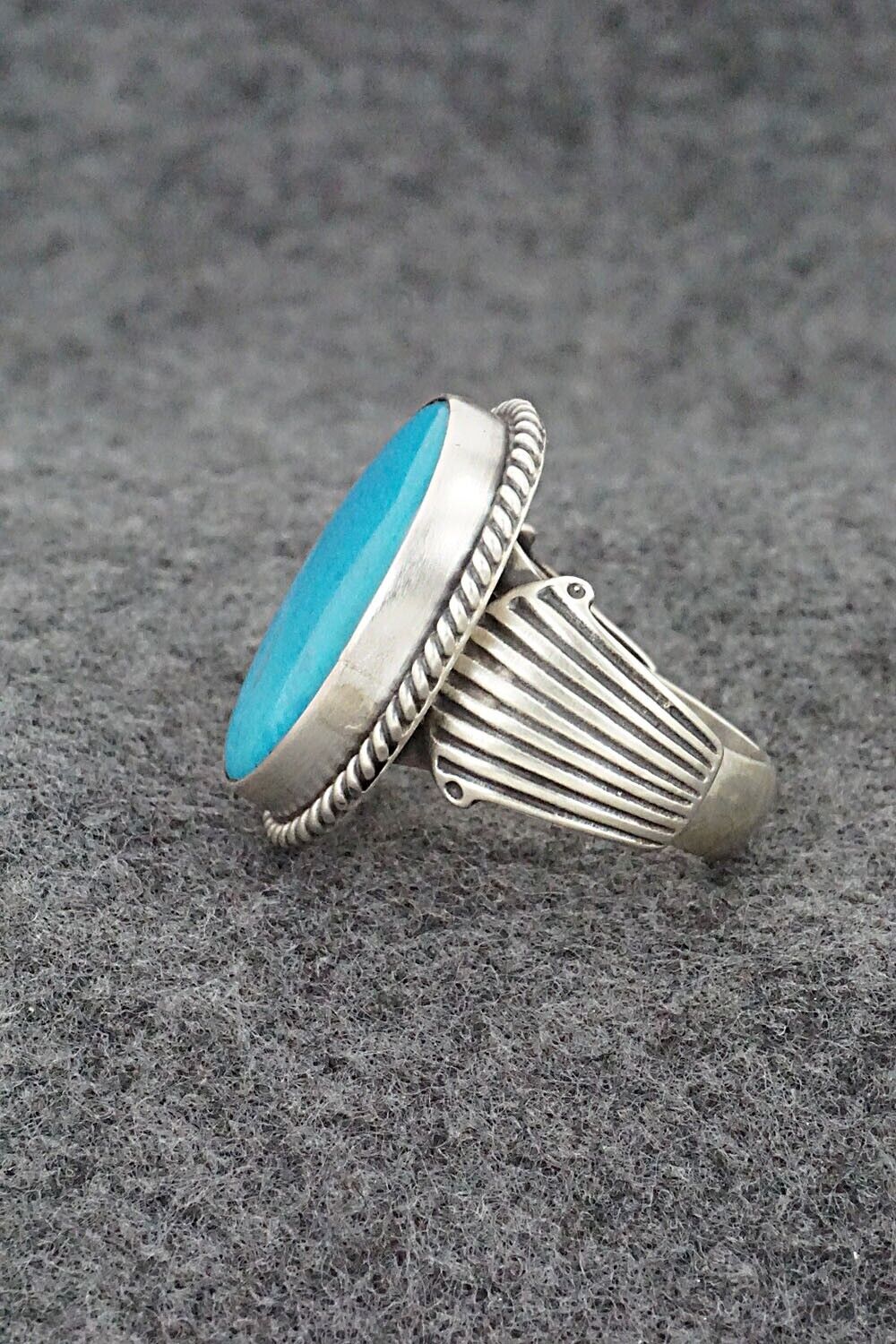 Turquoise & Sterling Silver Ring - Samuel Yellowhair - Size 8.75