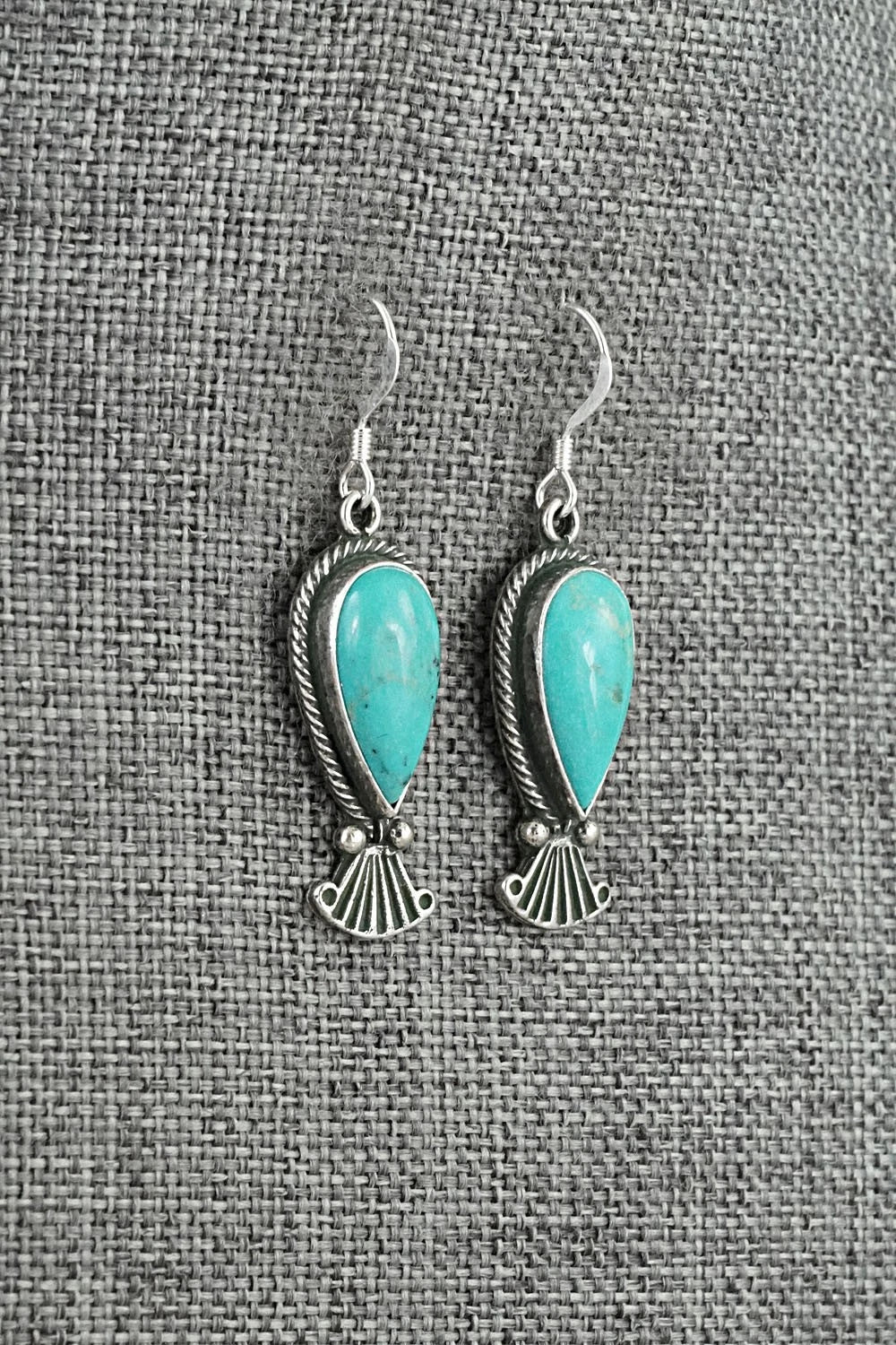 Turquoise & Sterling Silver Earrings - Verley Betone