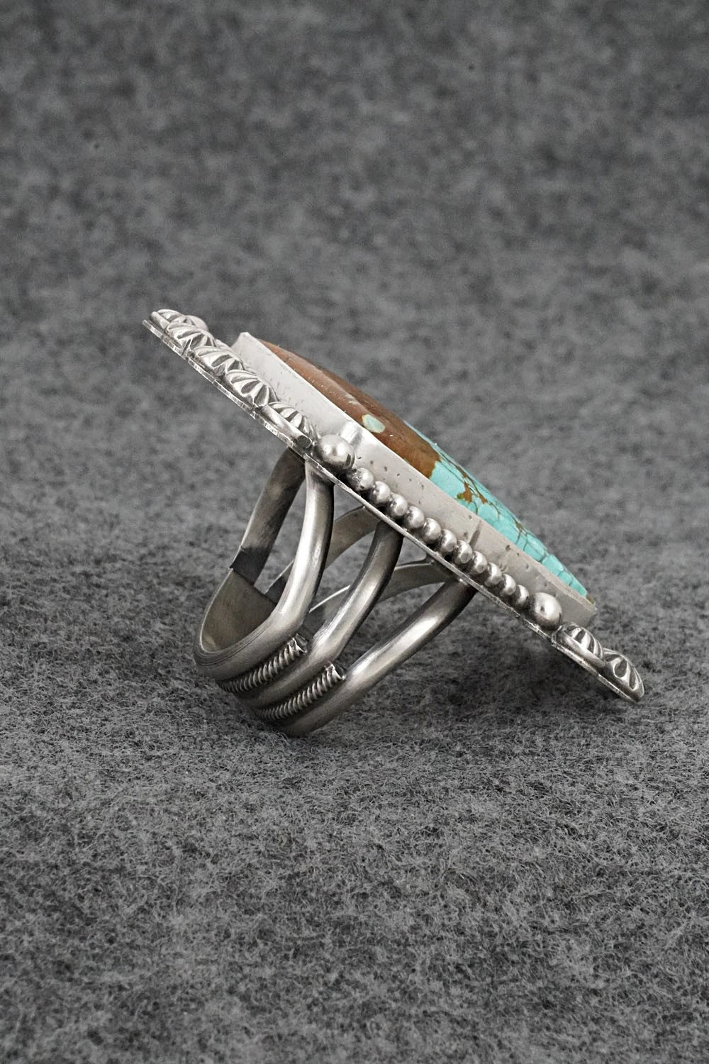 Turquoise & Sterling Silver Ring - Michael Calladitto - Size 8