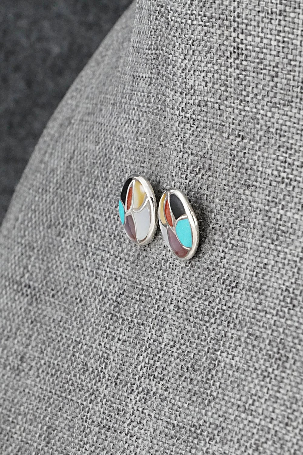 Multi-Stone & Sterling Silver Earrings - Orena Leekya