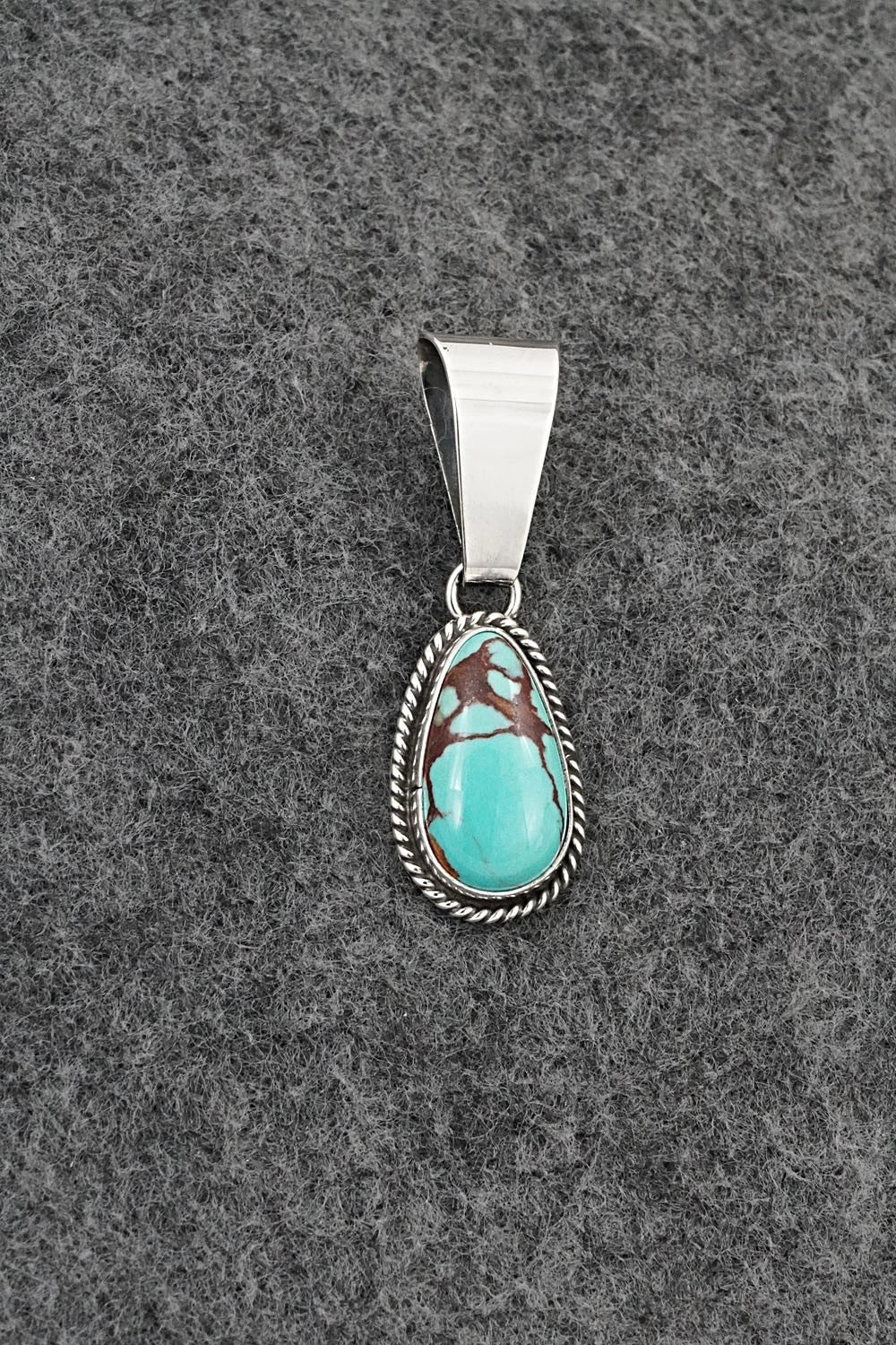 Turquoise & Sterling Silver Pendant - Eugene Gruber