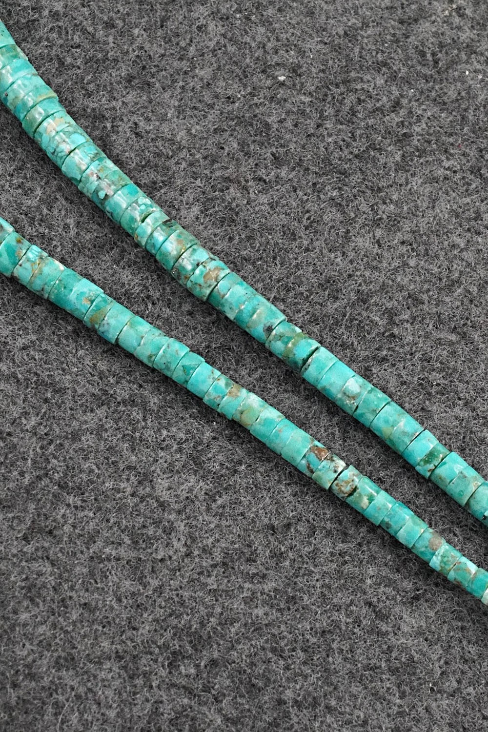 Turquoise & Sterling Silver Necklace 18" - Doreen Jake