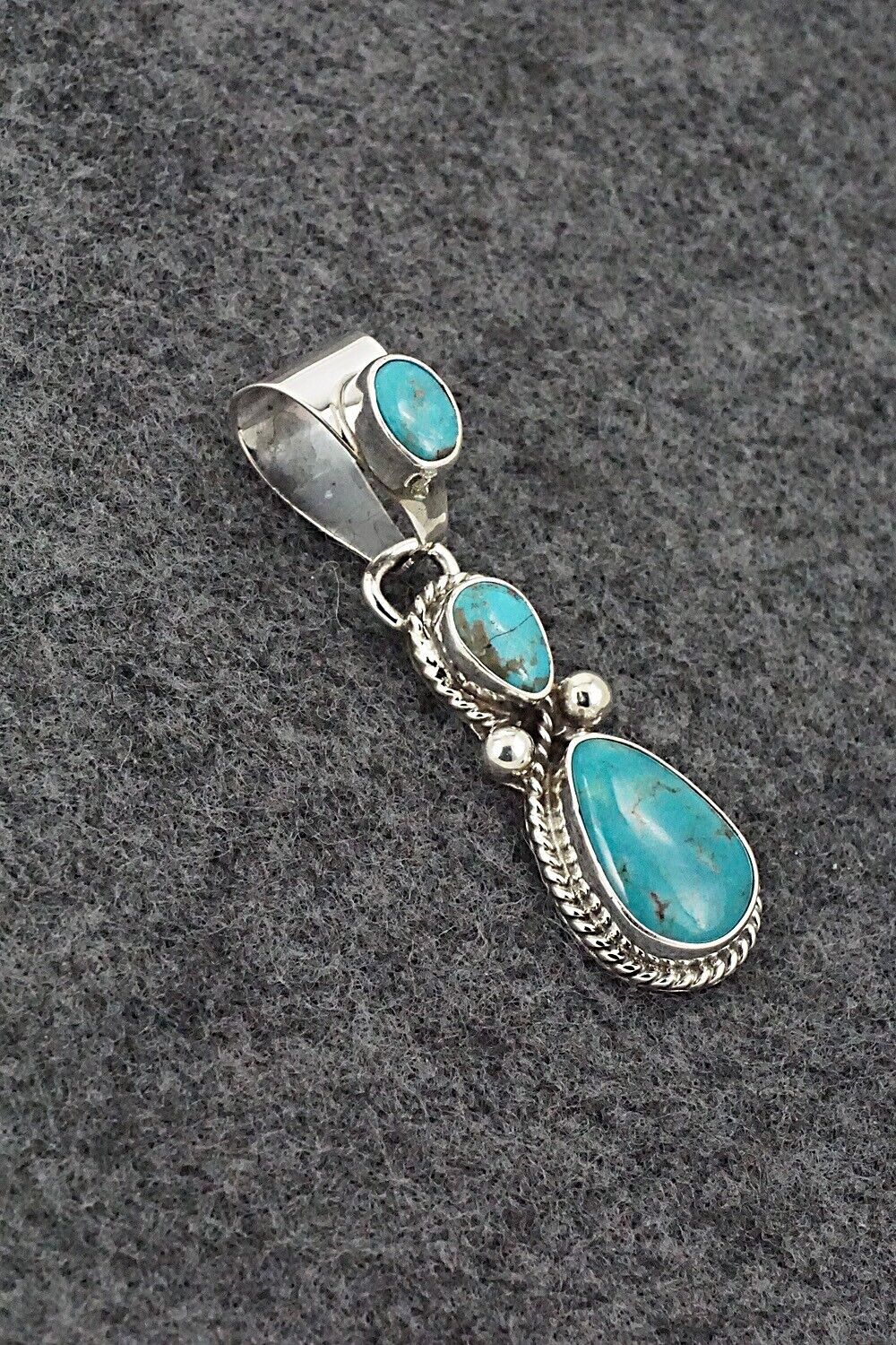 Turquoise & Sterling Silver Pendant - Kathleen Livingston