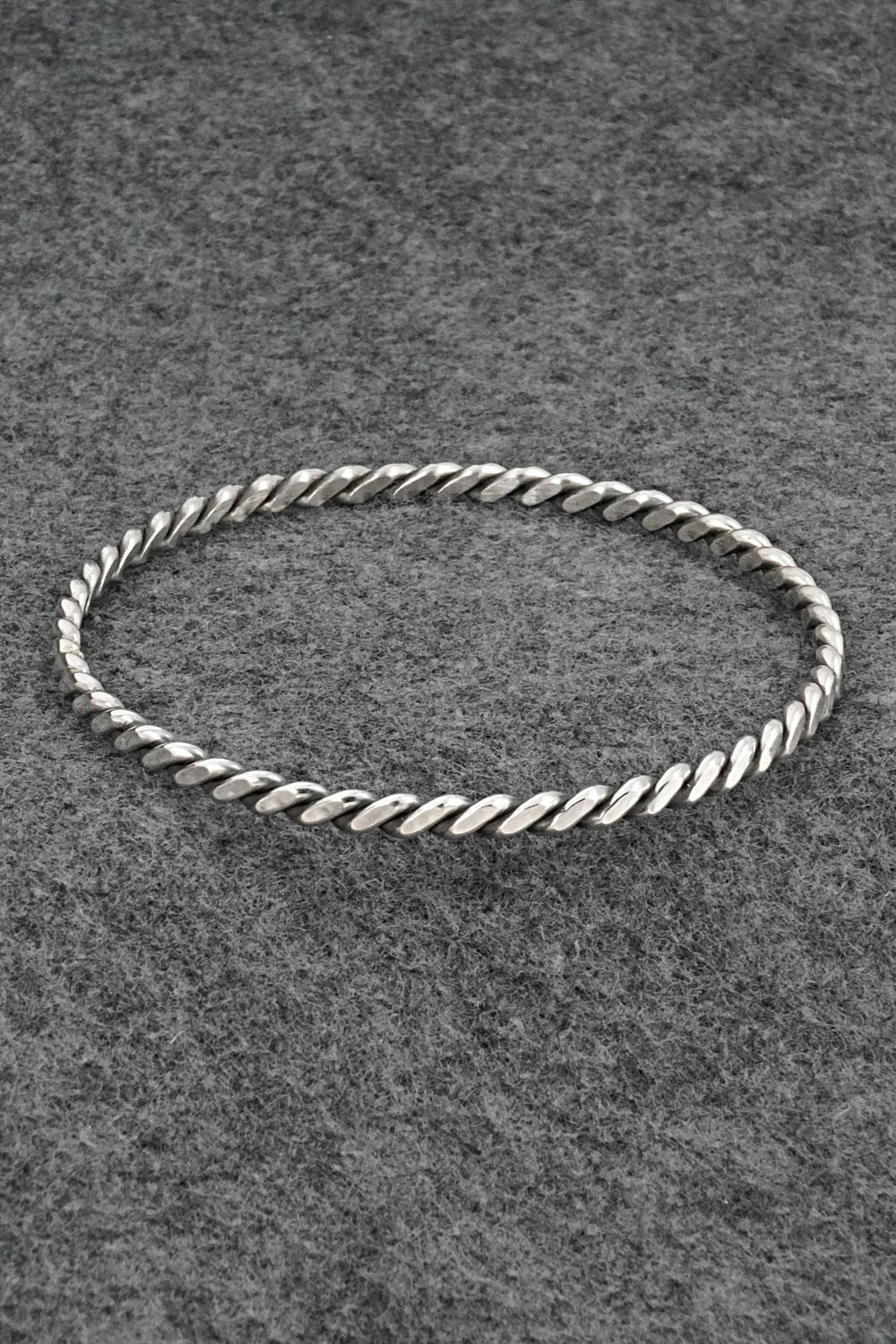Sterling Silver Bangle Bracelet - Elaine Tahe
