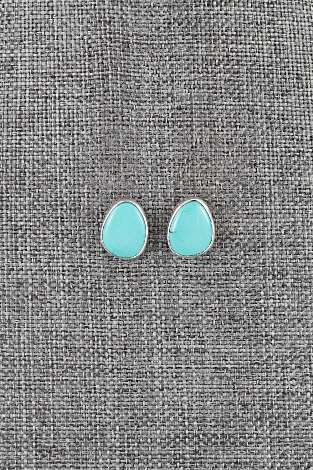 Turquoise & Sterling Silver Earrings - Eugene Gruber