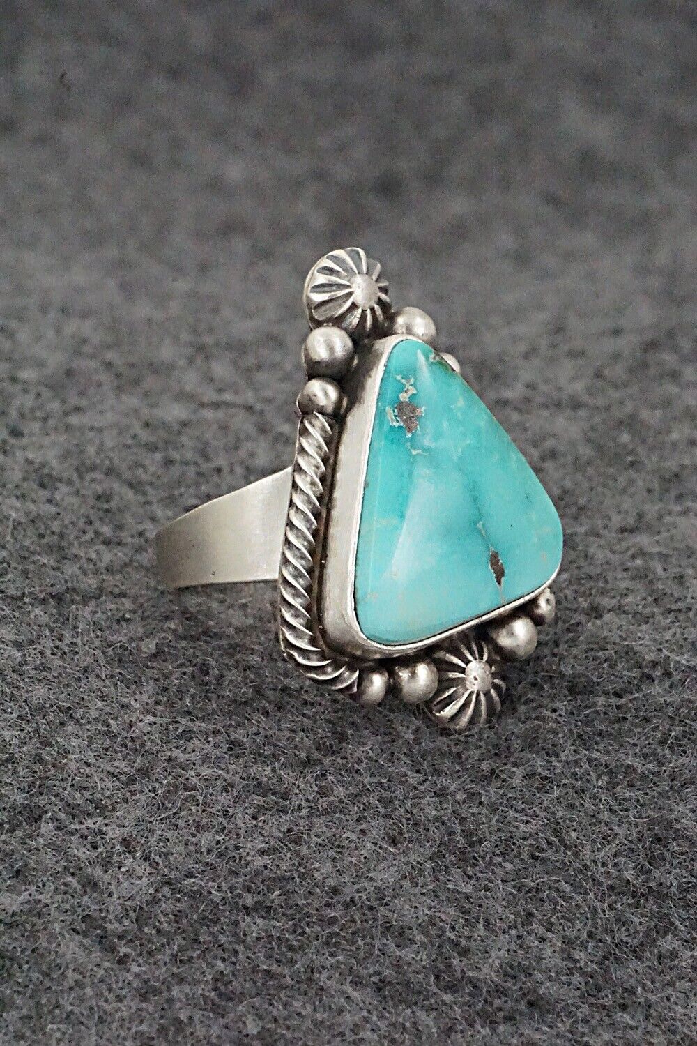 Turquoise & Sterling Silver Ring - Daniel Benally - Size 8