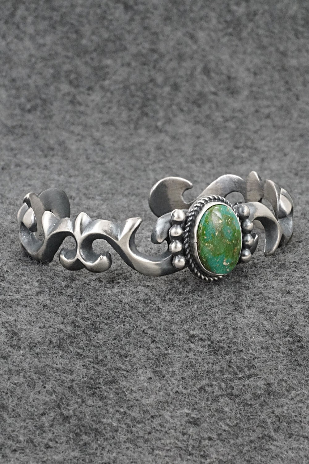Turquoise & Sterling Silver Bracelet - Harrison Bitsue