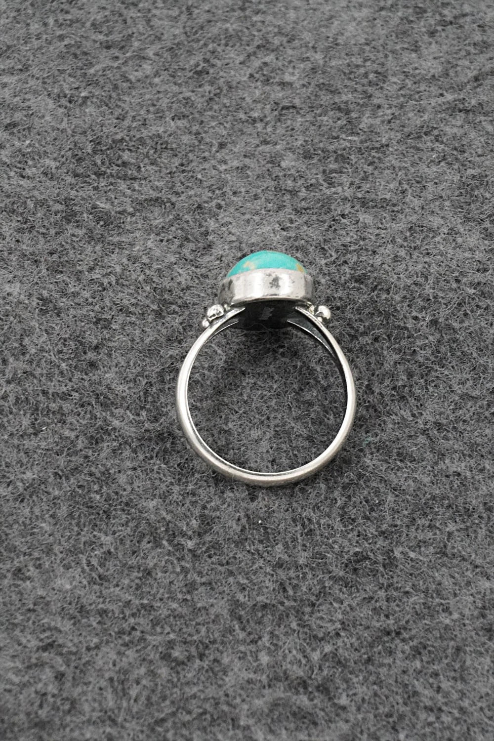 Turquoise and Sterling Silver Ring - Jerryson Henio - Size 7.5