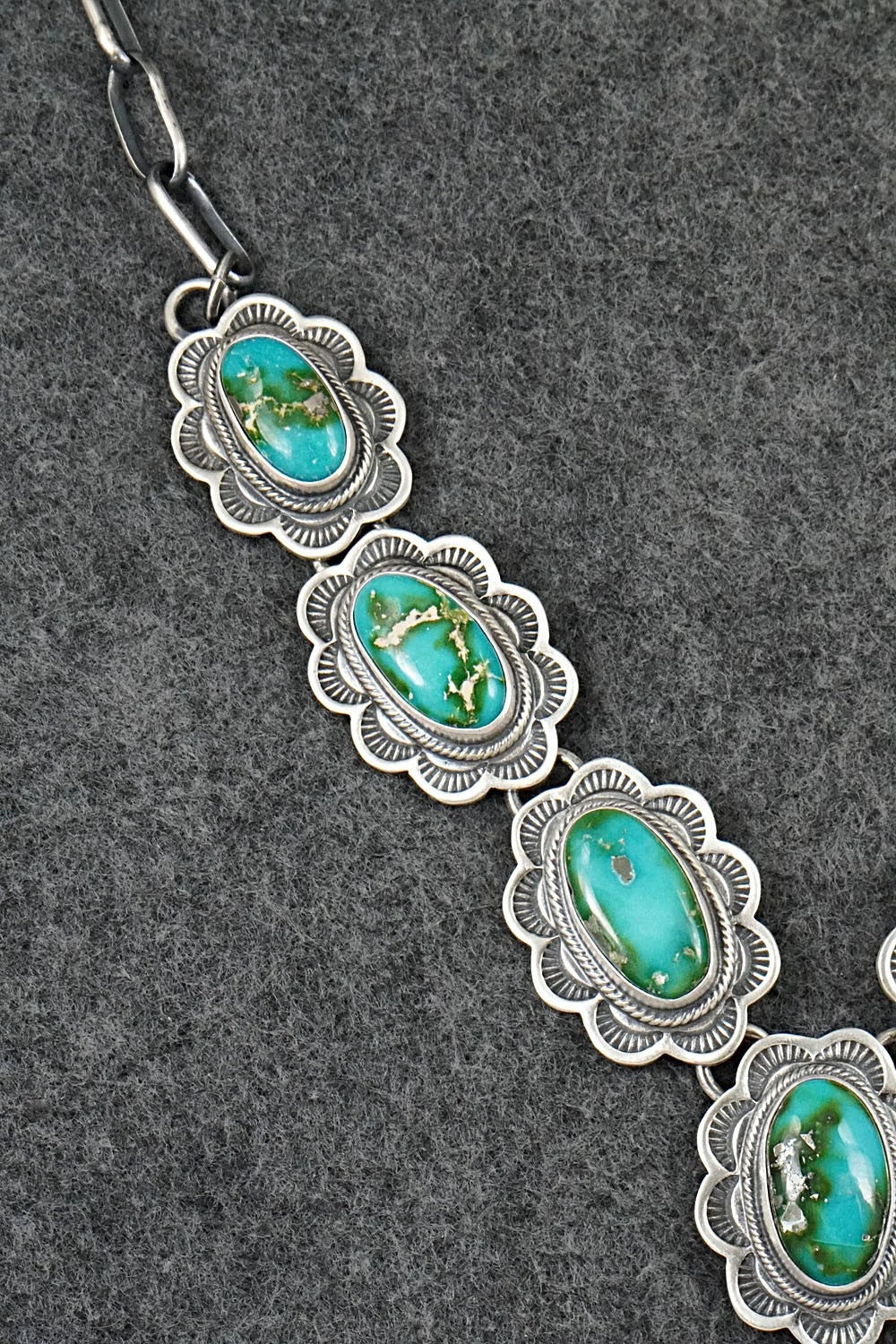 Turquoise & Sterling Silver Necklace and Earrings Set - Randy Boyd
