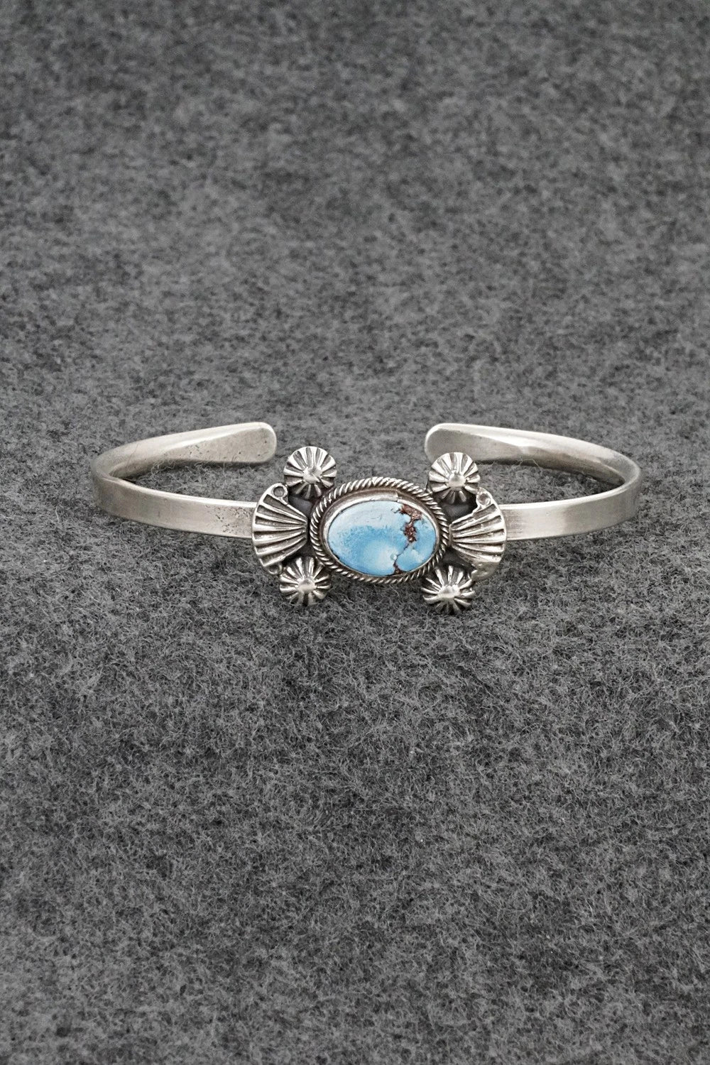 Turquoise & Sterling Silver Bracelet - Genevieve Francisco