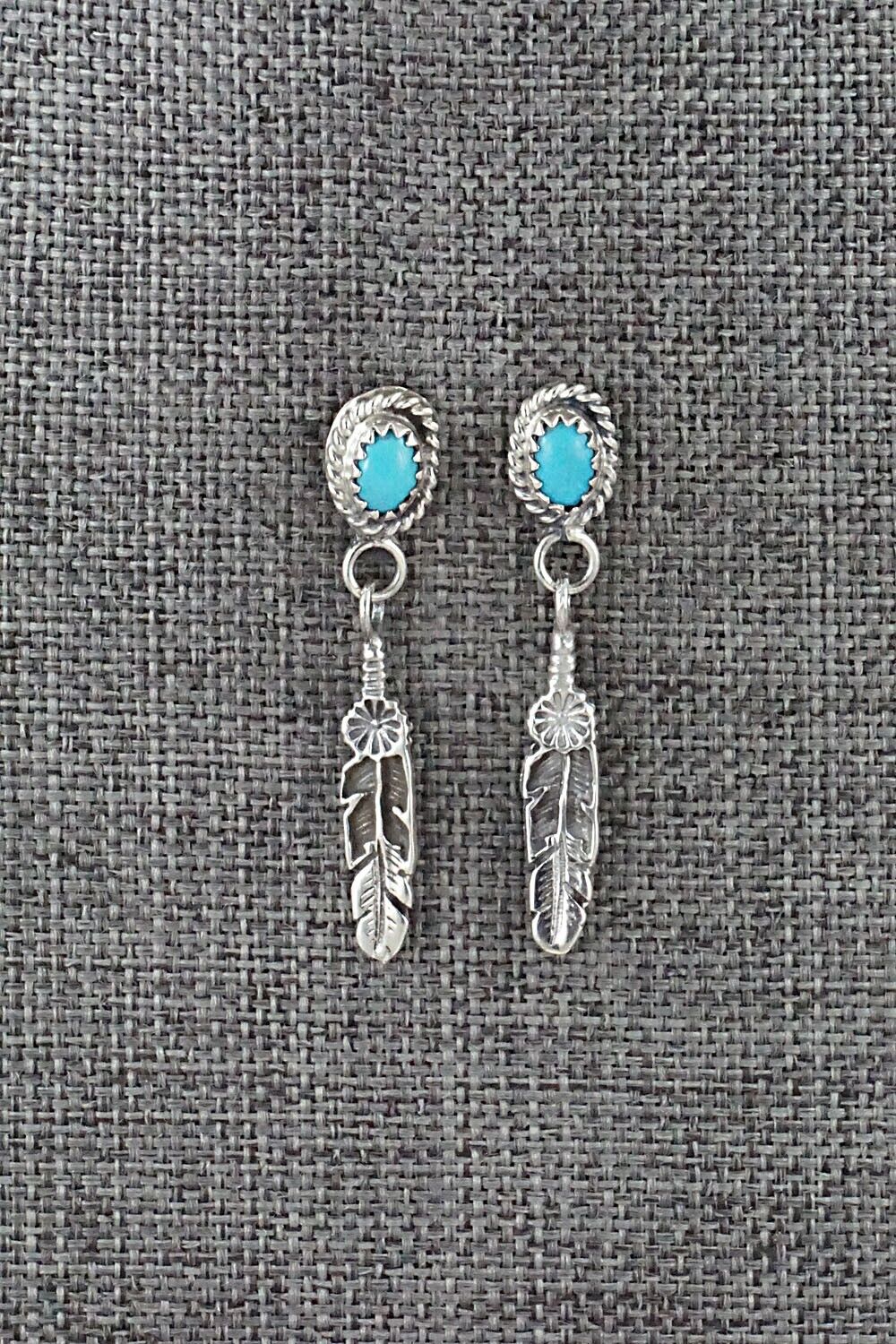 Turquoise and Sterling Silver Earrings - Emery Spencer