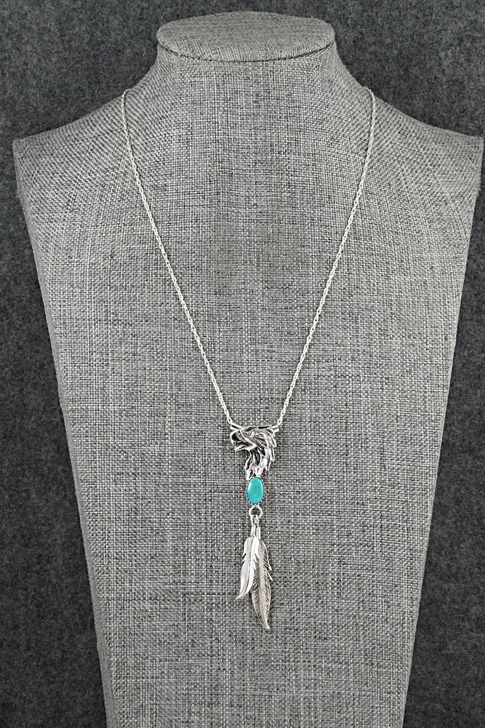 Turquoise & Sterling Silver Necklace - Genevieve Francisco