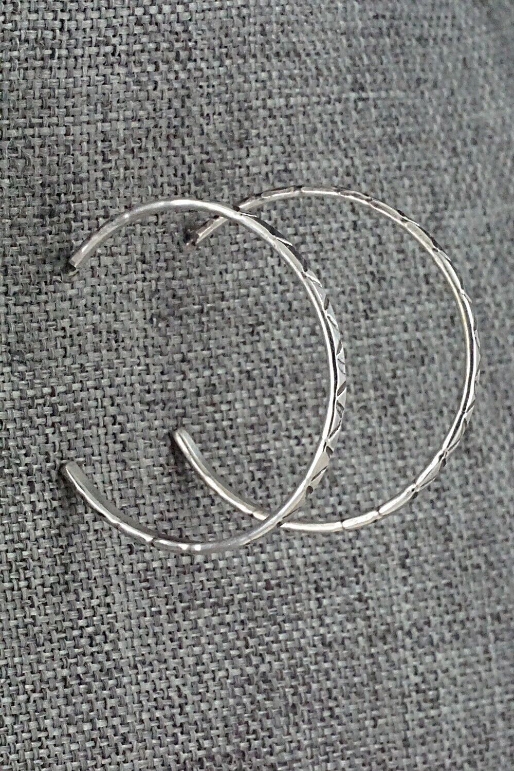 Sterling Silver Hoop Earrings - Elaine Tahe