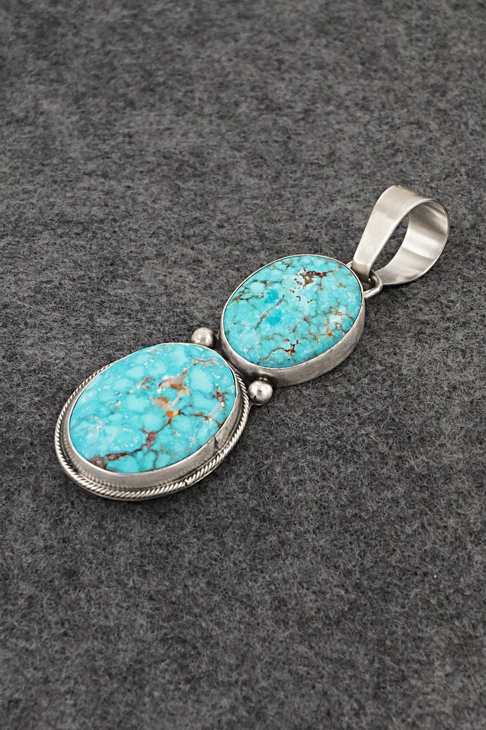 Turquoise & Sterling Silver Pendant - Bobby Johnson