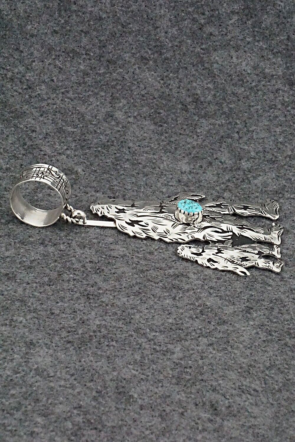 Turquoise & Sterling Silver Pendant - Richard Singer