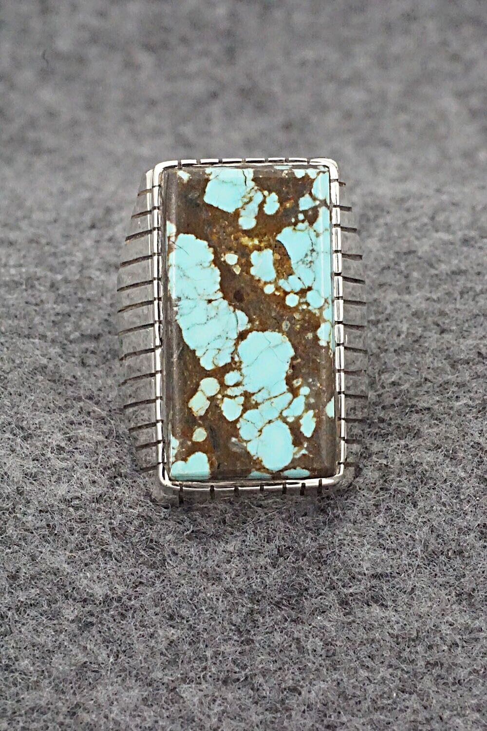 Turquoise & Sterling Silver Ring - Trevor Jack - Size 10.5