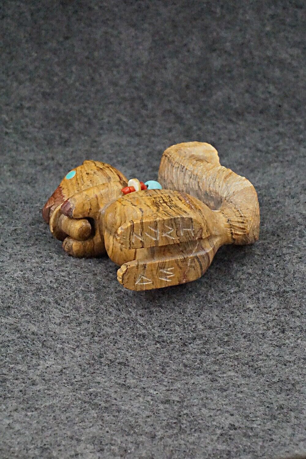 Squirrel with Acorn Zuni Fetish Carving - Douglas Martza