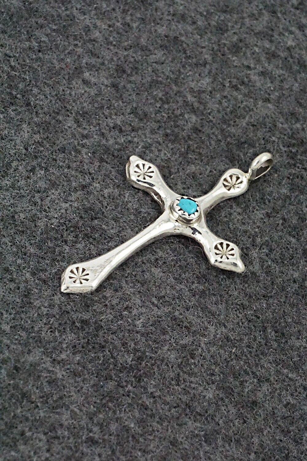 Turquoise & Sterling Silver Pendant - Thomas Johnson