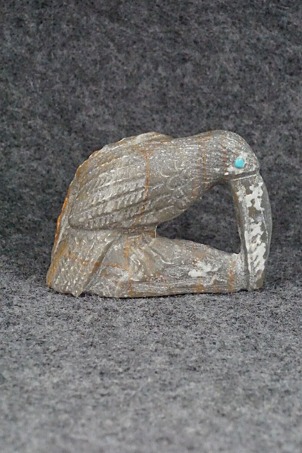 Hummingbird Zuni Fetish Carving - Derrick Kaamasee