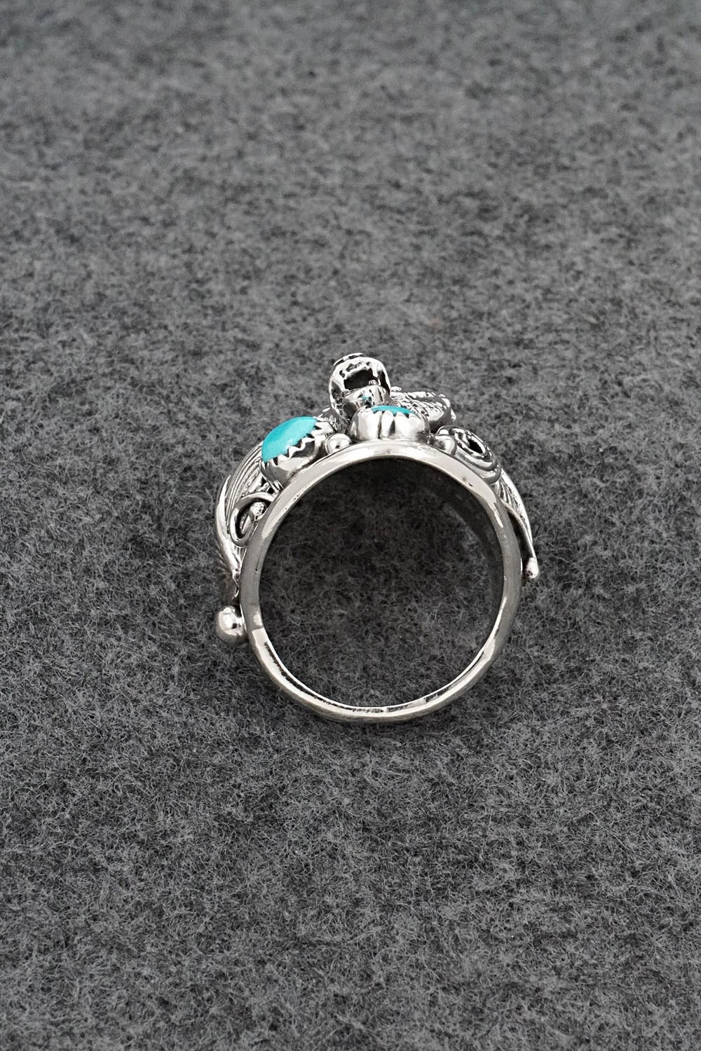 Turquoise & Sterling Silver Ring - Darrell Morgan - Size 10
