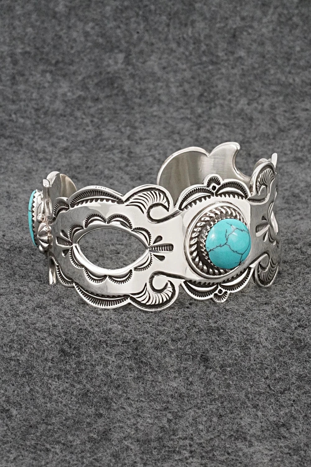 Turquoise & Sterling Silver Bracelet - Roland Dixson