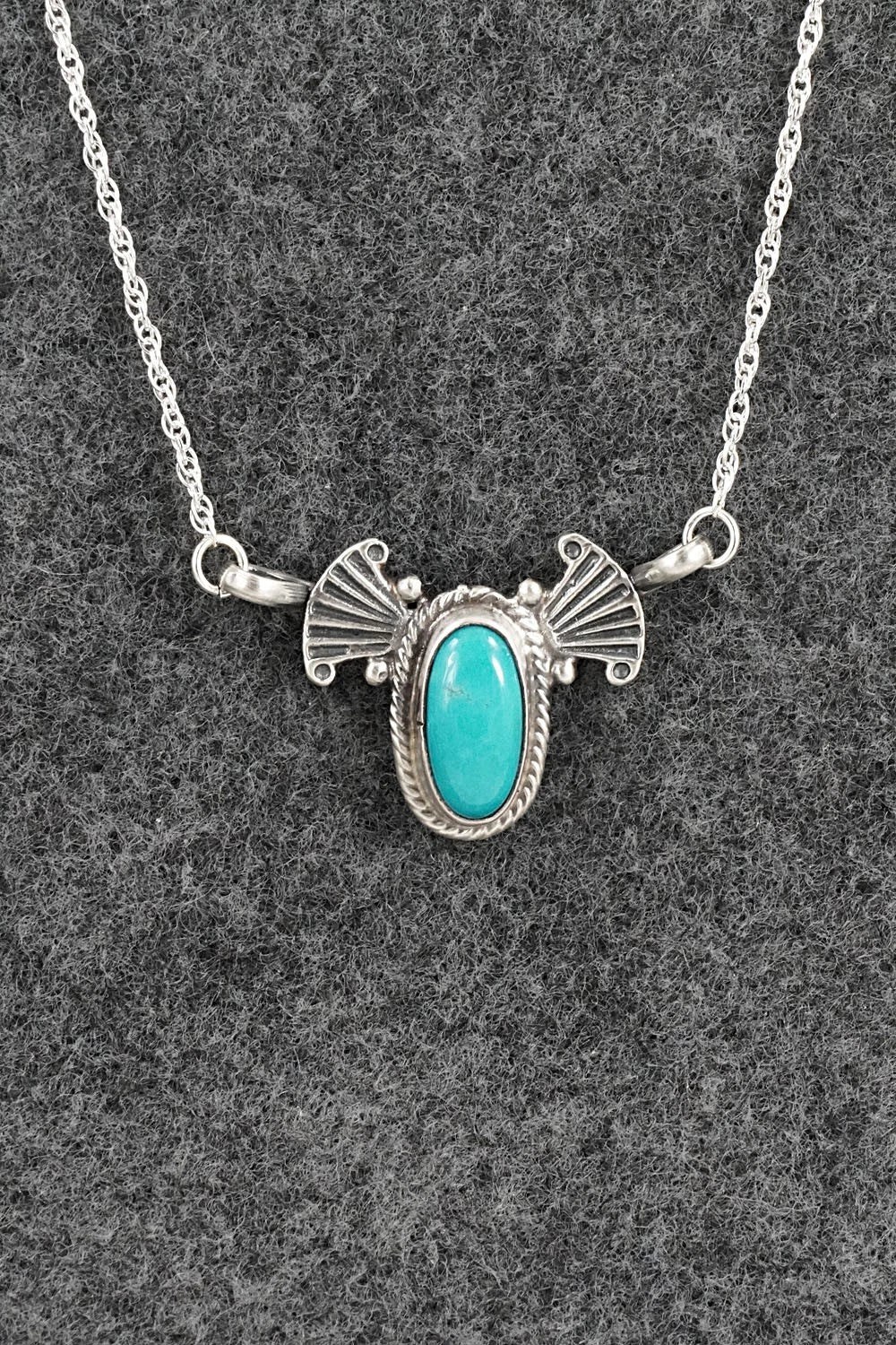 Turquoise & Sterling Silver Necklace - Verley Betone