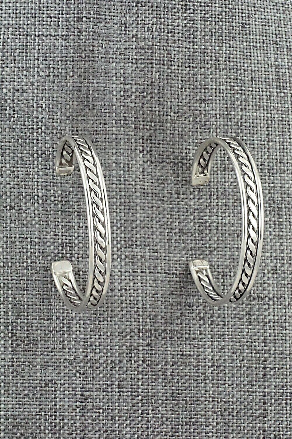 Sterling Silver Hoop Earrings - Elaine Tahe