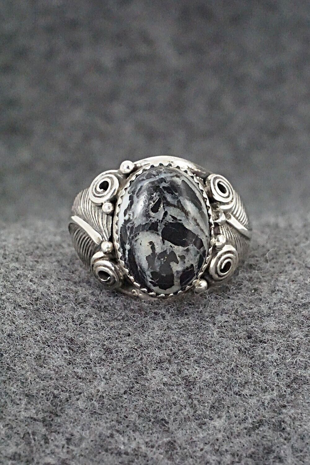 White Buffalo & Sterling Silver Ring - Davey Morgan - Size 11.75