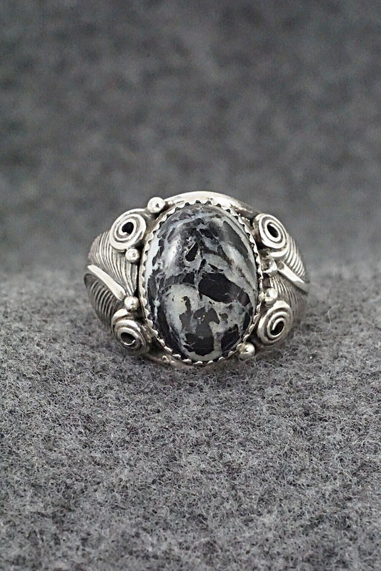 White Buffalo & Sterling Silver Ring - Davey Morgan - Size 11.75