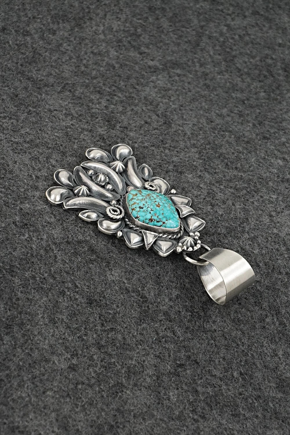 Turquoise and Sterling Silver Pendant - Derrick Gordon