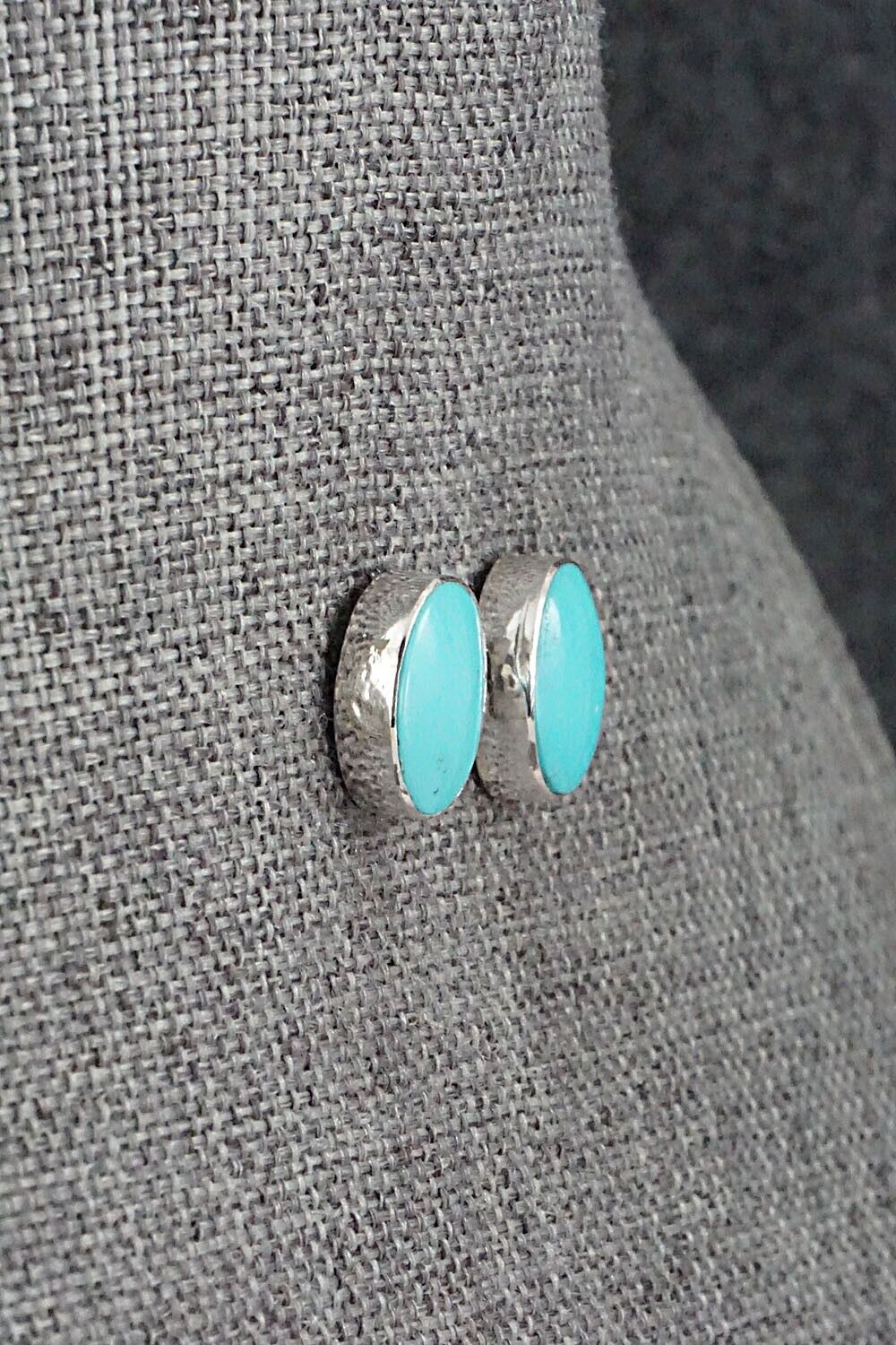 Turquoise & Sterling Silver Earrings - Marco Begaye