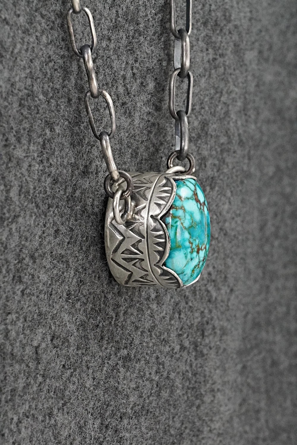 Turquoise & Sterling Silver Necklace - Paul Livingston