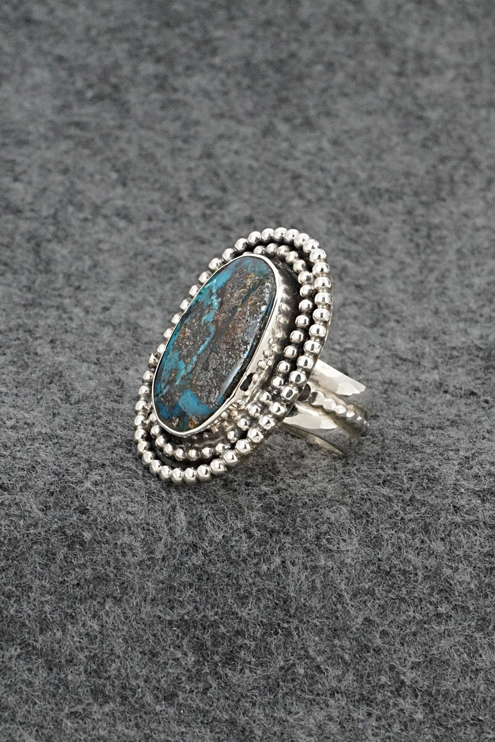Turquoise & Sterling Silver Ring - Delbert Arviso - Size 8.5