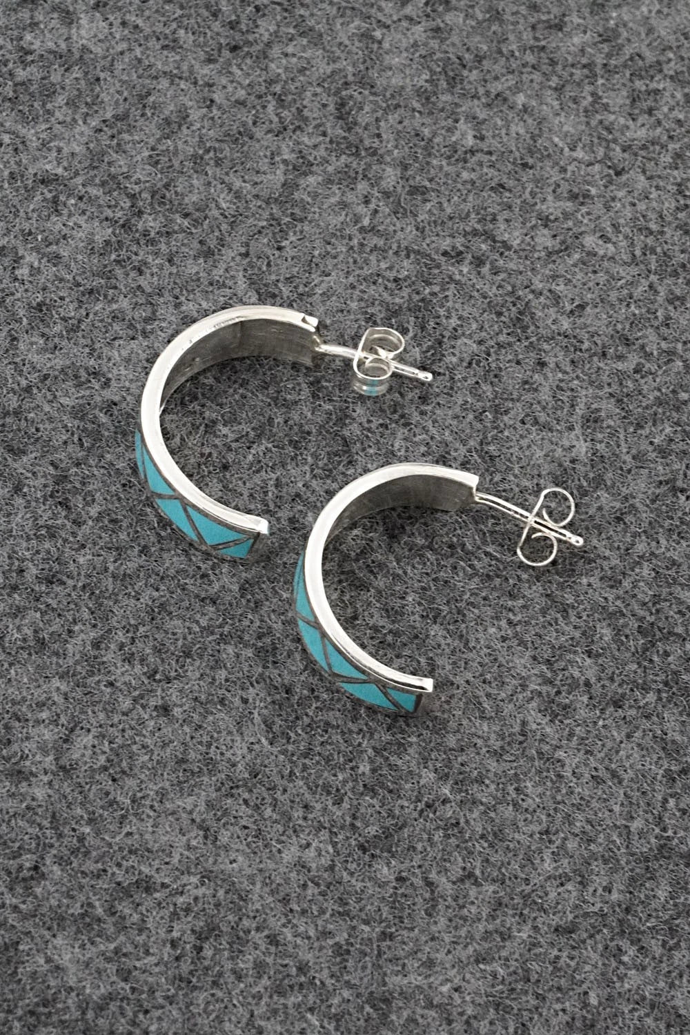Turquoise & Sterling Silver Earrings - Claudine Haloo