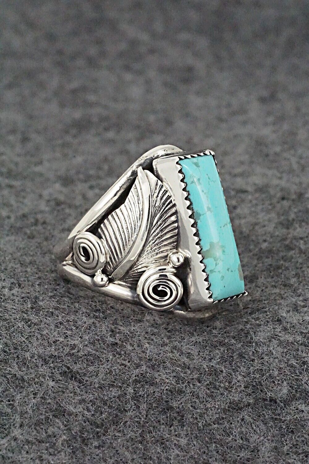 Turquoise & Sterling Silver Ring - Darrell Morgan - Size 9
