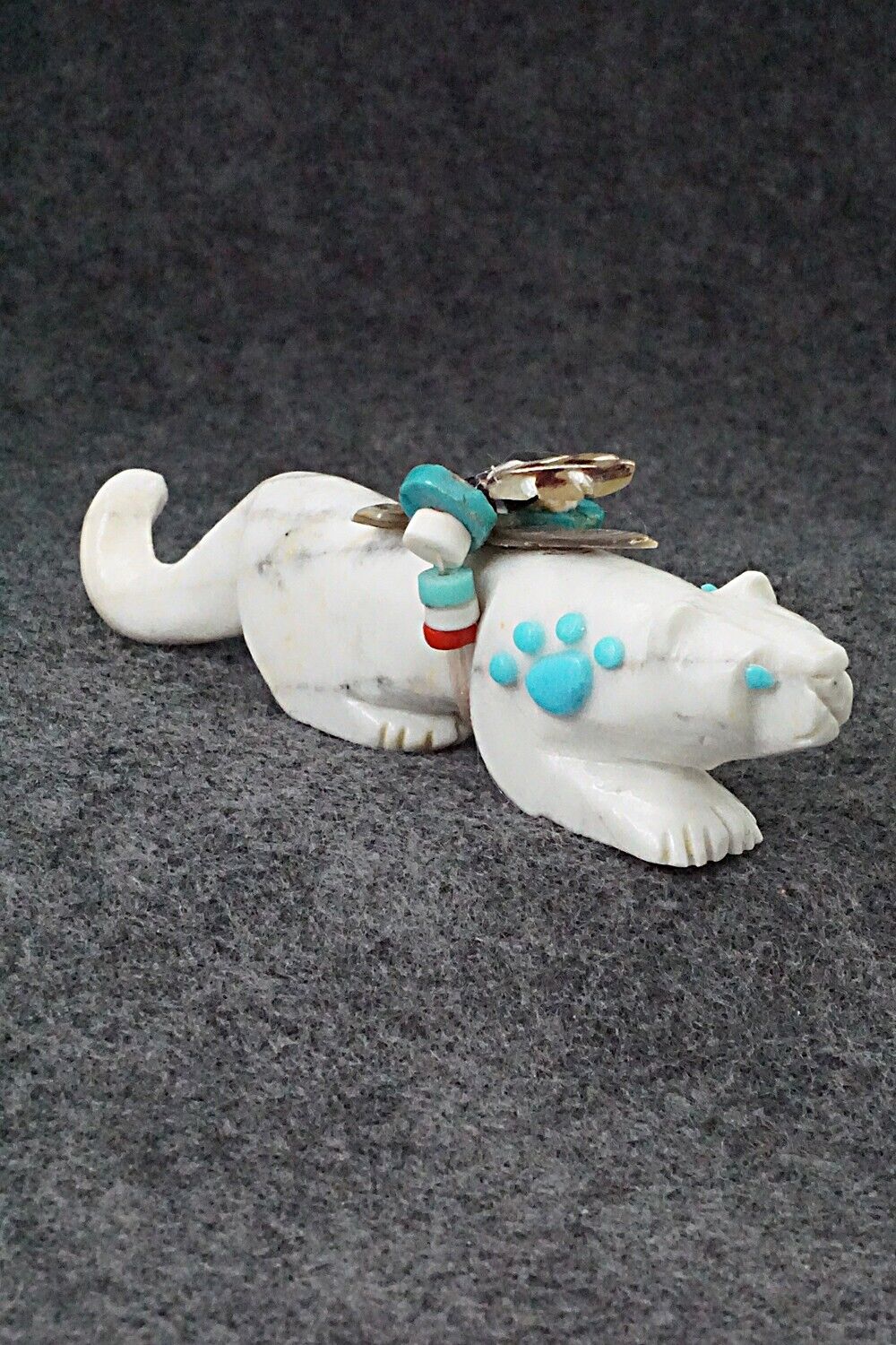 Mountain Lion Zuni Fetish Carving - Michael Laweka
