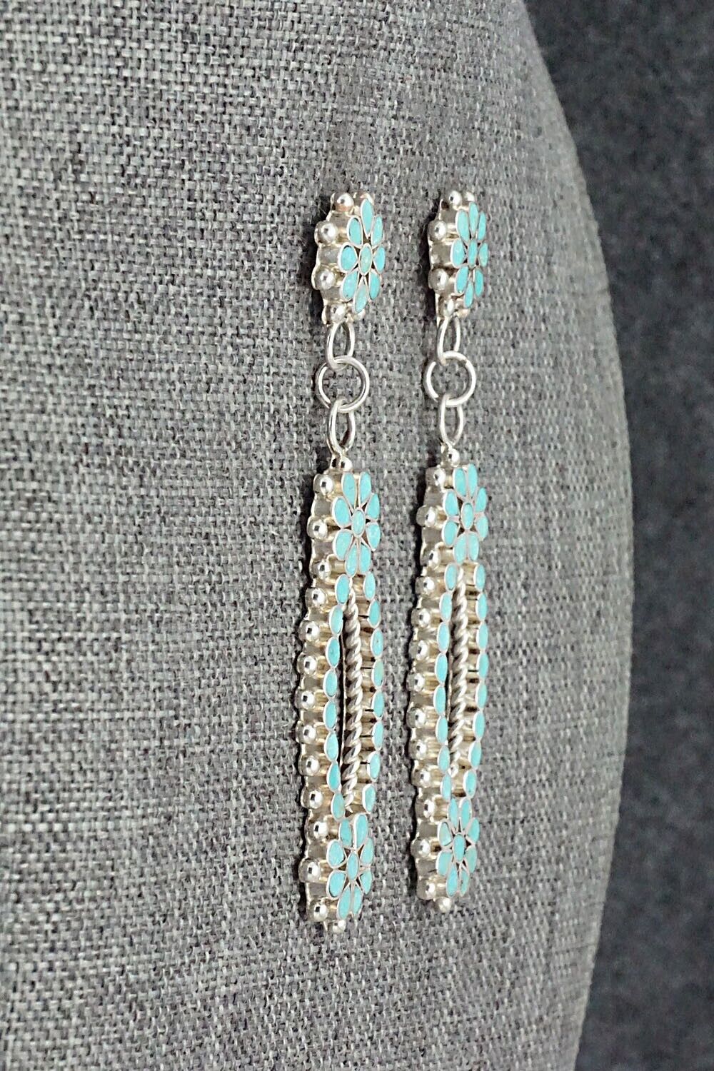 Turquoise & Sterling Silver Earrings - Michelle Peina