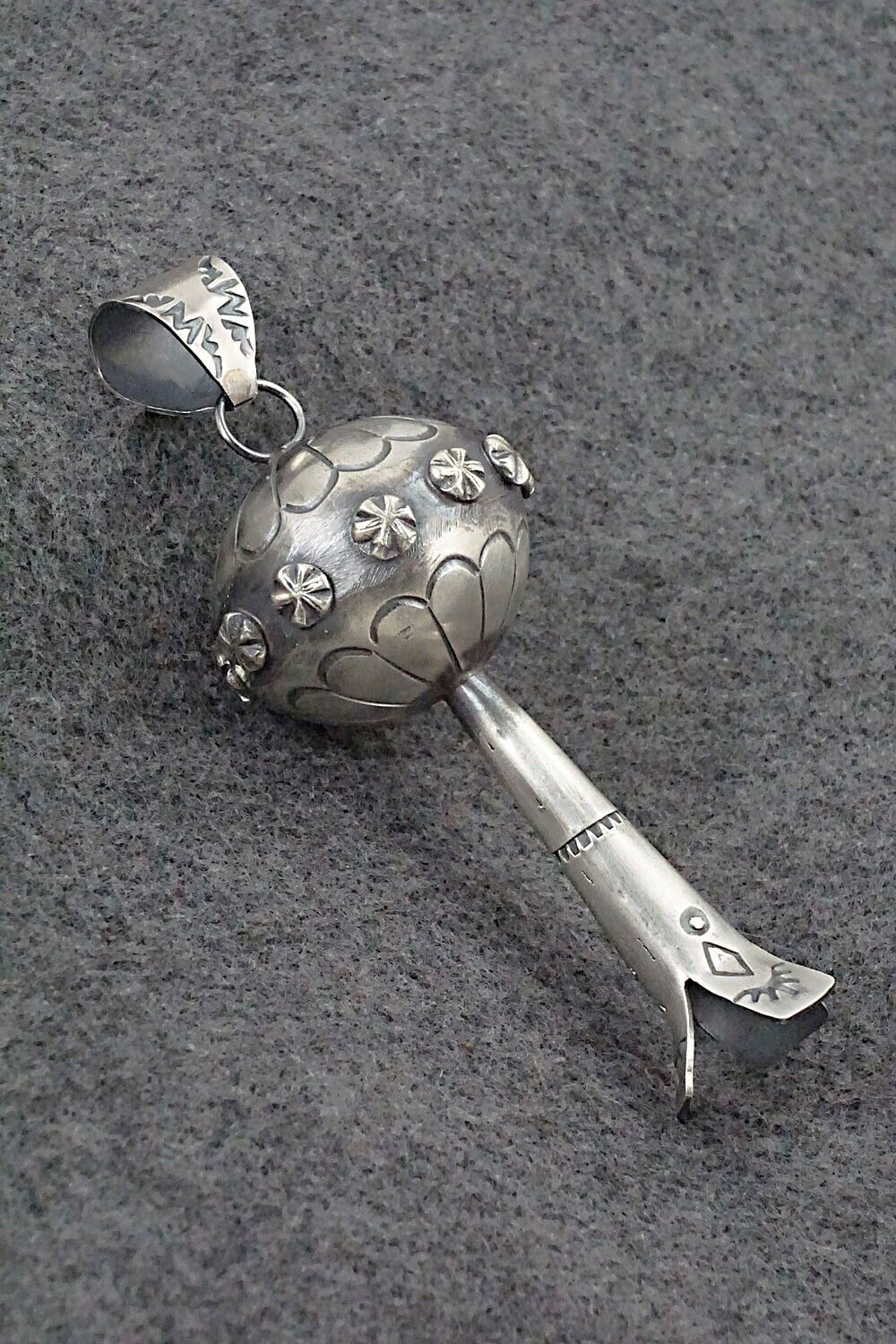 Sterling Silver Blossom Pendant - Tim Yazzie