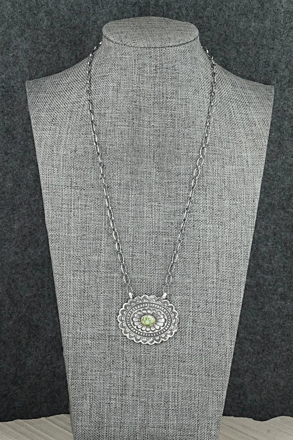 Turquoise & Sterling Silver Necklace - Adrienne Gordon