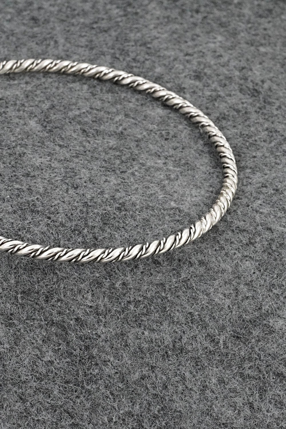 Sterling Silver Bangle Bracelet - Elaine Tahe