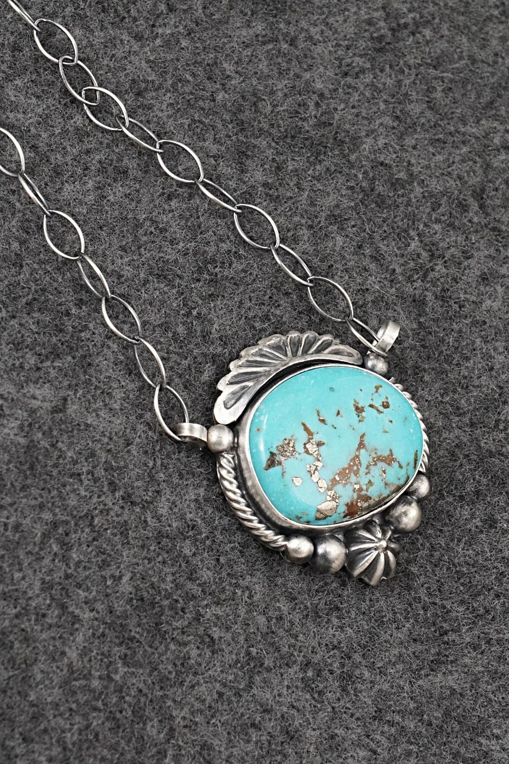 Turquoise & Sterling Silver Necklace - Mark Yazzie