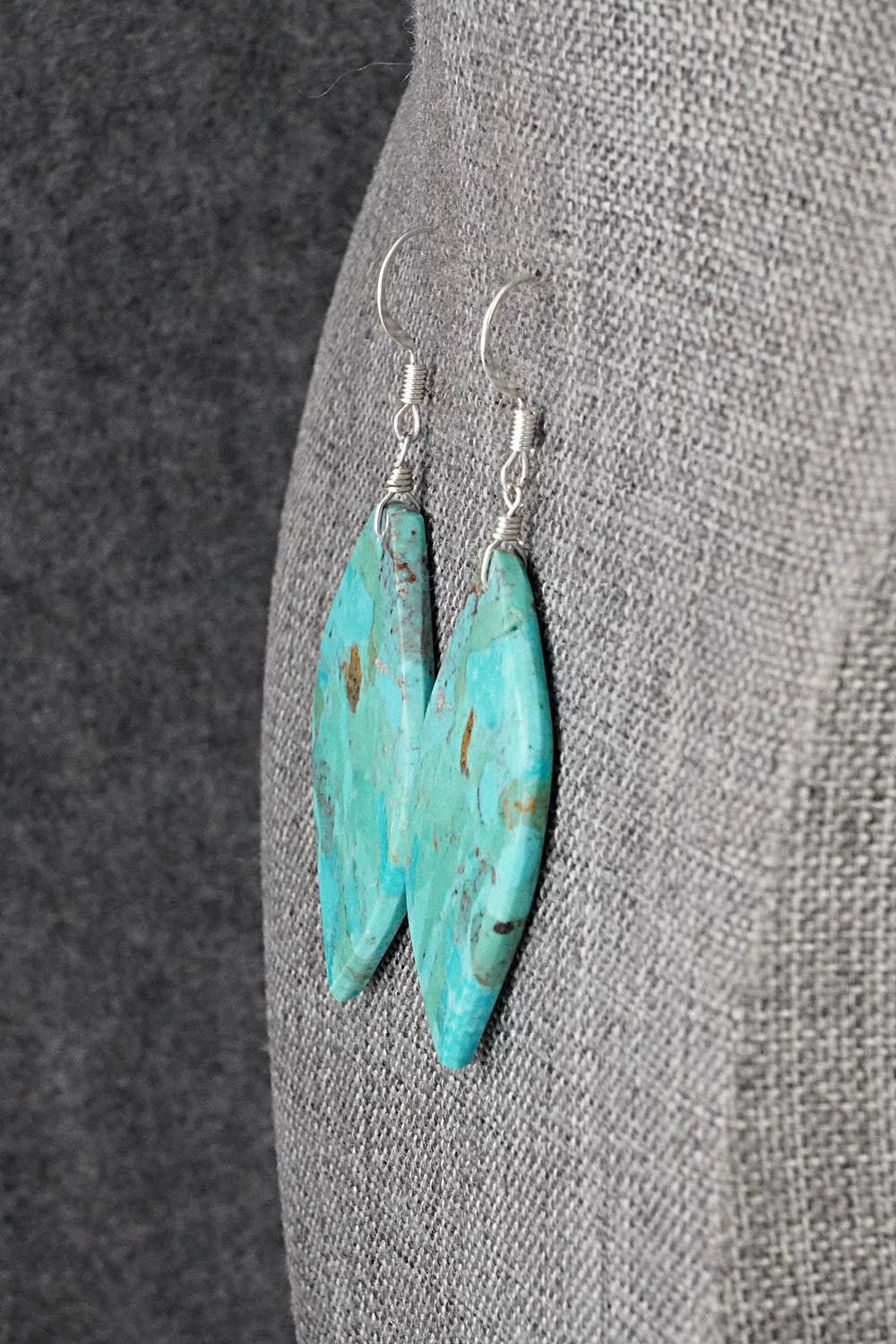 Turquoise & Sterling Silver Earrings - Lupe Lovato