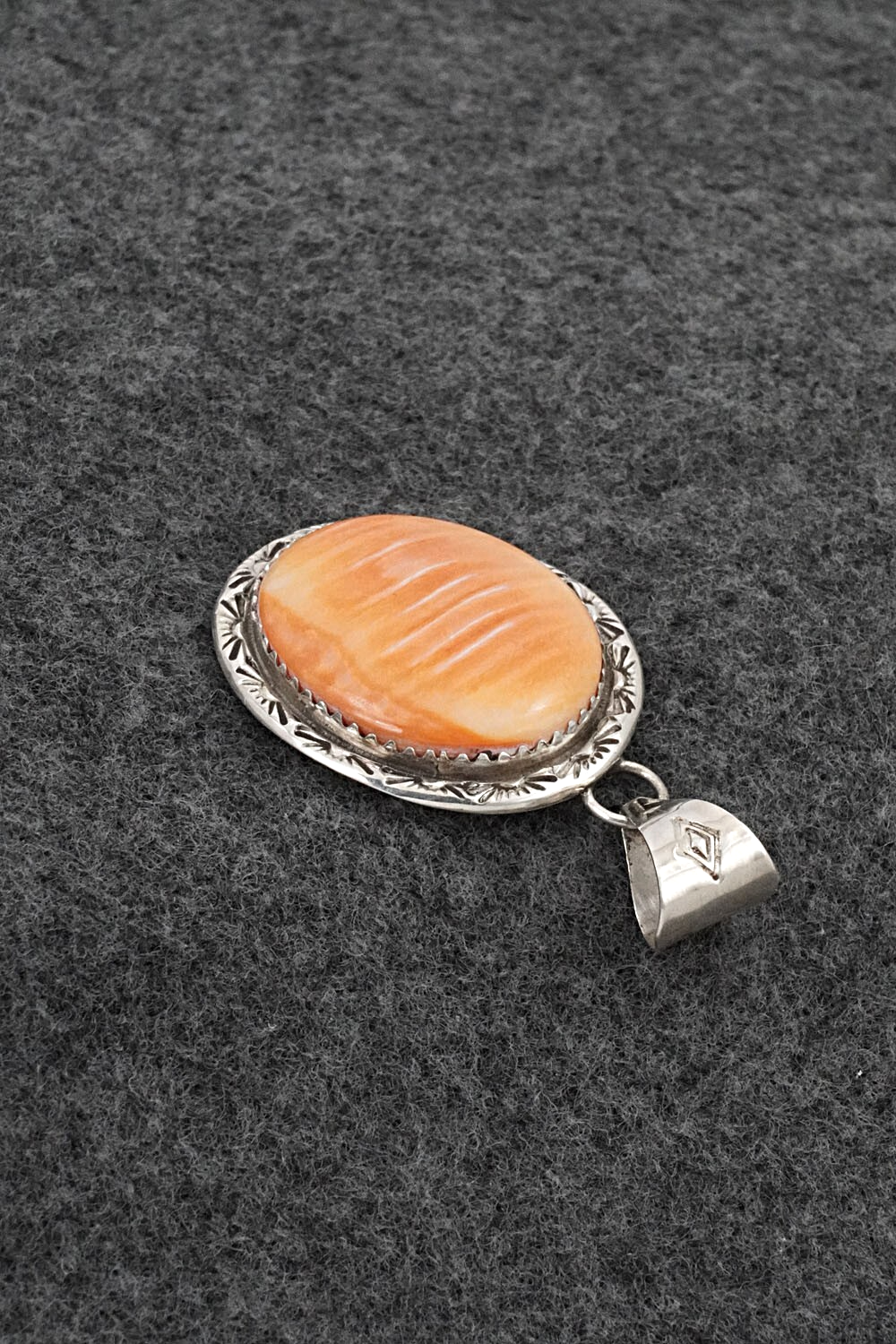 Spiny Oyster & Sterling Silver Pendant - Ernest Hawthorne